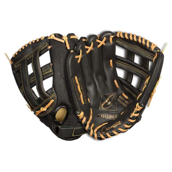 Champion Sports 12 in.Black Baseball - Softball Fielders Glove - Left Hand Throw 30607 - main